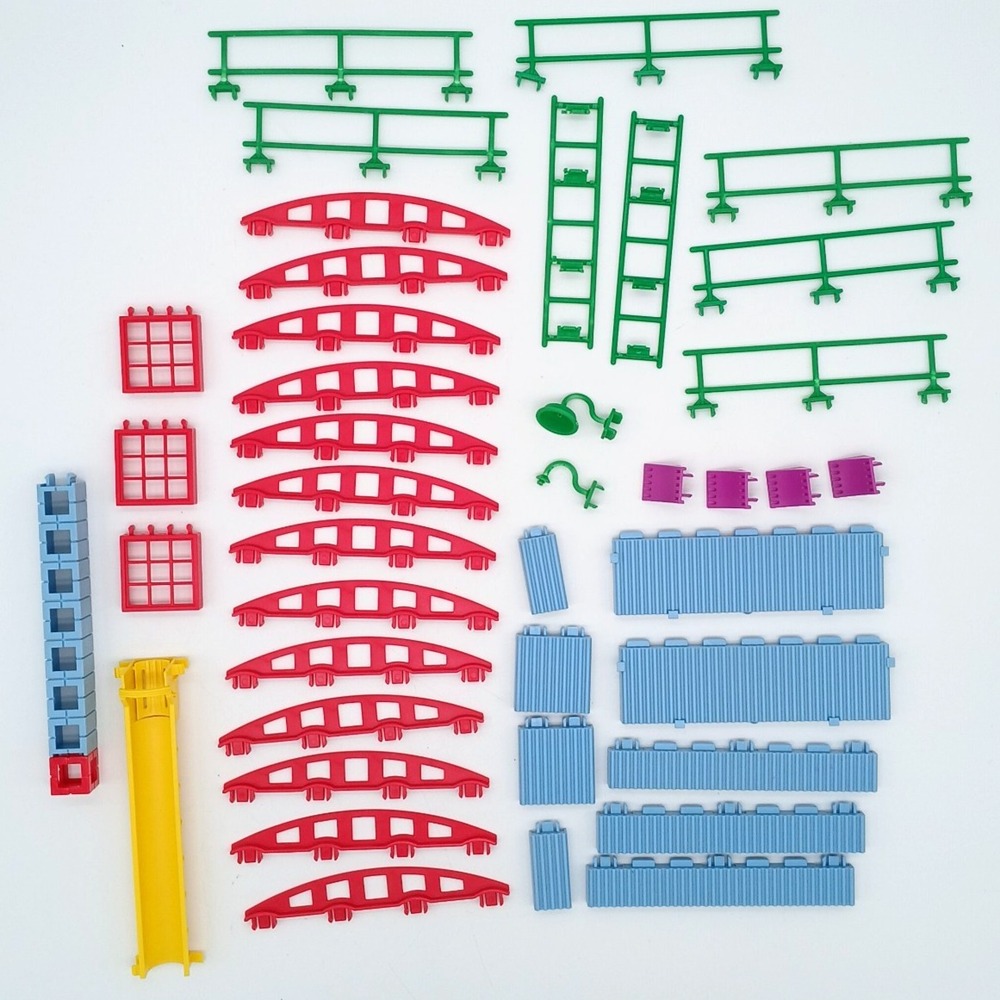 42 pcs Rokenbok System Replacement Parts Railings Fencing Light Fixtures Ladders